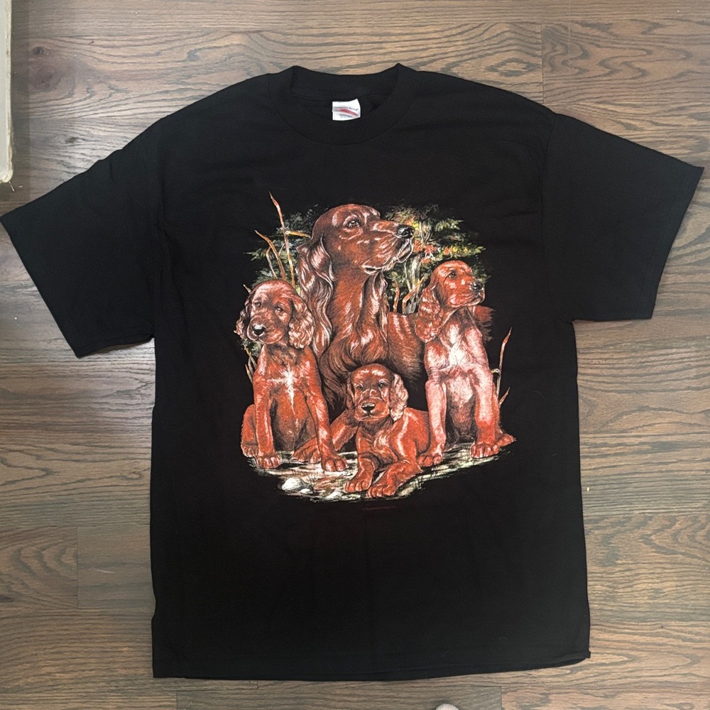 NWOT Red Retriever Dog T Shirt - Size Large, Dog Mom & Dog Dad